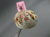 ESTATE EXTRA LARGE 2.53CT DIAMOND 18KT WHITE & ROSE GOLD OPEN FILIGREE DOME RING