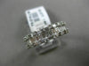ESTATE 1.52CT ROUND & BAGUETTE DIAMOND 18KT WHITE GOLD 3D MULTI ROW WEDDING RING
