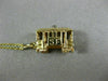 ANTIQUE 14KT YELLOW GOLD 3D CLASSIC SAN FRANCISCO TROLLEY CAR PENDANT #26312
