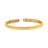 1.55CT DIAMOND & AAA MULTI COLOR SAPPHIRE 14K YELLOW GOLD ETOILE BANGLE BRACELET
