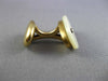 ANTIQUE AAA MOTHER OF PEARL 14K YELLOW GOLD CLASSIC HANDCRAFTED CUFF LINK #26424