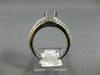 ESTATE .45CT DIAMOND 14KT WHITE GOLD V SHAPE CLASSIC SEMI MOUNT ENGAGEMENT RING