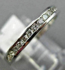 ESTATE .40CT DIAMOND 14KT WHITE GOLD SEMI ETERNITY CHANNEL ANNIVERSARY RING 1634