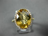 ESTATE LARGE 6.30CT DIAMOND & YELLOW TOPAZ 14K YELLOW GOLD 3D OVAL FILIGREE RING