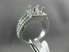 ESTATE .80CT DIAMOND 14K WHITE GOLD HALO SQUARE SEMI MOUNT ENGAGEMENT RING #2625