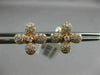 ESTATE .77CT DIAMOND 18KT ROSE GOLD 3D HANDCRAFTED FLOWER CLASSIC STUD EARRINGS