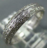 ANTIQUE .50CT DIAMOND 18K WHITE GOLD 3D FILIGREE ETERNITY ANNIVERSARY RING #1195