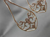 ESTATE LARGE 1.33CT DIAMOND 14KT ROSE GOLD 3D FILIGREE MILGRAIN HANGING EARRINGS