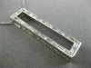 ESTATE .60CT DIAMOND 14KT WHITE GOLD 3D RECTANGULAR FILIGREE ELONGATED NECKLACE