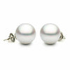 ESTATE AAA 12.5MM SOUTH SEA PEARL 14K WHITE GOLD CLASSIC SOLITAIRE STUD EARRINGS