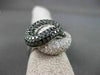 ESTATE LARGE 4.81CTW WHITE & BLACK DIAMOND 18KT WHITE GOLD LOVE KNOT FUN RING