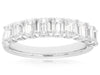 1.80CT DIAMOND 14K WHITE GOLD EMERALD CUT CLASSIC SEMI ETERNITY ANNIVERSARY RING