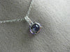 ESTATE .71CT DIAMOND & AAA AMETHYST 14KT WHITE GOLD 3D ROUND FLOATING PENDANT