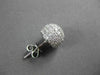 ESTATE LARGE 1.76CT ROUND DIAMOND 18KT WHITE GOLD CIRCULAR 3D PAVE EARRINGS