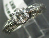 ANTIQUE .52CT OLD MINE DIAMOND 18KT WHITE GOLD 3D FILIGREE ENGAGEMENT RING #9318