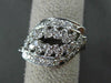 ANTIQUE WIDE .64CT ROUND OLD MINE DIAMOND 14KT WHITE GOLD OPEN FANCY RING #19541