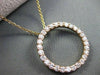 ESTATE LARGE 1.65CT DIAMOND 14K ROSE GOLD CIRCLE OF LIFE PENDANT SIMPLY STUNNING