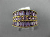 ESTATE LARGE 2.85CT AAA AMETHYST 14KT YELLOW GOLD 3D FILIGREE ANNIVERSARY RING