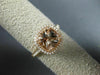 ESTATE LARGE 1.40CT DIAMOND & AAA MORGANITE 14KT ROSE GOLD HALO ENGAGEMENT RING