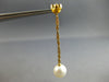 ESTATE LARGE .47CT DIAMOND & AAA SOUTH SEA PEARL 18KT YELLOW GOLD HEART SHAPE EARRINGS