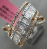 ESTATE 1.42CT MULTI SHAPE DIAMOND 18KT WHITE GOLD CRISS CROSS INFINITY LOVE RING