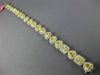 ESTATE LARGE 15.97CT WHITE & FANCY YELLOW DIAMOND 18K 2TONE GOLD TENNIS BRACELET
