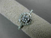 ESTATE 1.34CT DIAMOND 14KT WHITE GOLD CLASSIC HALO SEMI ETERNITY ENGAGEMENT RING