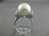 ESTATE DIAMOND 14MM SOUTH SEA PEARL 14KT WHITE GOLD FANCY COCKTAIL RING VS #2670