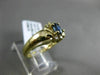 ESTATE .56CT DIAMOND & SAPPHIRE 14KT YELLOW GOLD FLOWER CLUSTER ENGAGEMENT RING