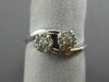 ESTATE .25CT ROUND DIAMOND 14KT WHITE GOLD 3D DOUBLE FLOWE INFINITY LOVE RING