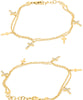 .11CT DIAMOND 14KT YELLOW GOLD ROUND MULTI CROSS BY THE YARD ADJUSTABLE BRACELET