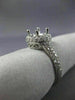 WIDE .80CT DIAMOND 14K WHITE GOLD 3D SQUARE PAVE SEMI MOUNT ENGAGEMENT RING 1561