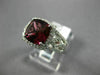 ESTATE WIDE 3.0CT DIAMOND & AAA RHODOLITE 14K ROSE GOLD INFINITY ENGAGEMENT RING