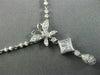 ESTATE 1.12CT DIAMOND 18KT WHITE GOLD 3D BUTTERFLY BY THE YARD FLOATING NECKLACE