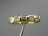 ESTATE .76CT PRINCESS & BAGUETTE DIAMOND 14KT YELLOW GOLD ANNIVERSARY RING #6893