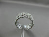 ESTATE WIDE .81CT DIAMOND 18KT WHITE GOLD SEMI ETERNITY WEDDING ANNIVERSARY RING