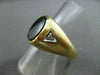 ESTATE .05CTW DIAMOND & AAA BLACK ONYX 14KT WHITE & YELLOW GOLD MENS RING #19722