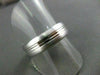 ESTATE WIDE 14KT WHITE GOLD SOLID MATTE & SHINY LOOK MENS WEDDING RING #1321