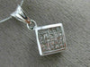 ESTATE .55CT PRINCESS DIAMOND 14KT WHITE GOLD SQUARE INVISIBLE FLOATING PENDANT
