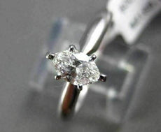 ESTATE .42CT DIAMOND 14KT WHITE GOLD CLASSIC SOLITAIRE MARQUISE ENGAGEMENT RING