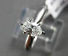 ESTATE .42CT DIAMOND 14KT WHITE GOLD CLASSIC SOLITAIRE MARQUISE ENGAGEMENT RING