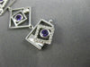 ESTATE WIDE 2.31CT DIAMOND & AAA AMETHYST 14KT WHITE GOLD SQUARE ETOILE BRACELET