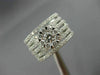WIDE 1.61CT DIAMOND 18KT WHITE GOLD 3D FLOWER SEMI ETERNITY MULTI ROW LOVE RING