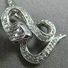 ESTATE .32CT DIAMOND & AAA SAPPHIRE 14KT WHITE GOLD 3D SNAKE FLOATING PENDANT