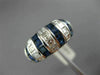 WIDE 2.52CT DIAMOND & AAA SAPPHIRE 18K WHITE GOLD 3D MULIT ROW ANNIVERSARY RING