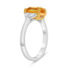 3.62CT DIAMOND & AAA YELLOW SAPPHIRE PLATINUM & 14KT YELLOW GOLD ENGAGEMENT RING