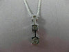 ESTATE LARGE .66CT ROUND DIAMOND 14KT WHITE GOLD 3 STONE FLOATING PENDANT #16660