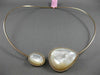 ESTATE 1.10CT DIAMOND 14KT ROSE GOLD MOTHER OF PEARL MULTI SHAPE CHOKER NECKLACE