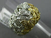 ESTATE LARGE .72CT DIAMOND 14KT WHITE & YELLOW GOLD FILIGREE BUTTERFLY FUN RING