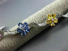 ESTATE 10.02CT DIAMOND & MULTI COLOR SAPPHIRE 18KT WHITE GOLD 3D FLOWER BRACELET